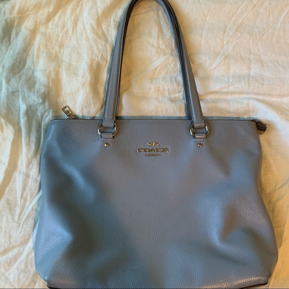 Coach Pebble leather bay tote